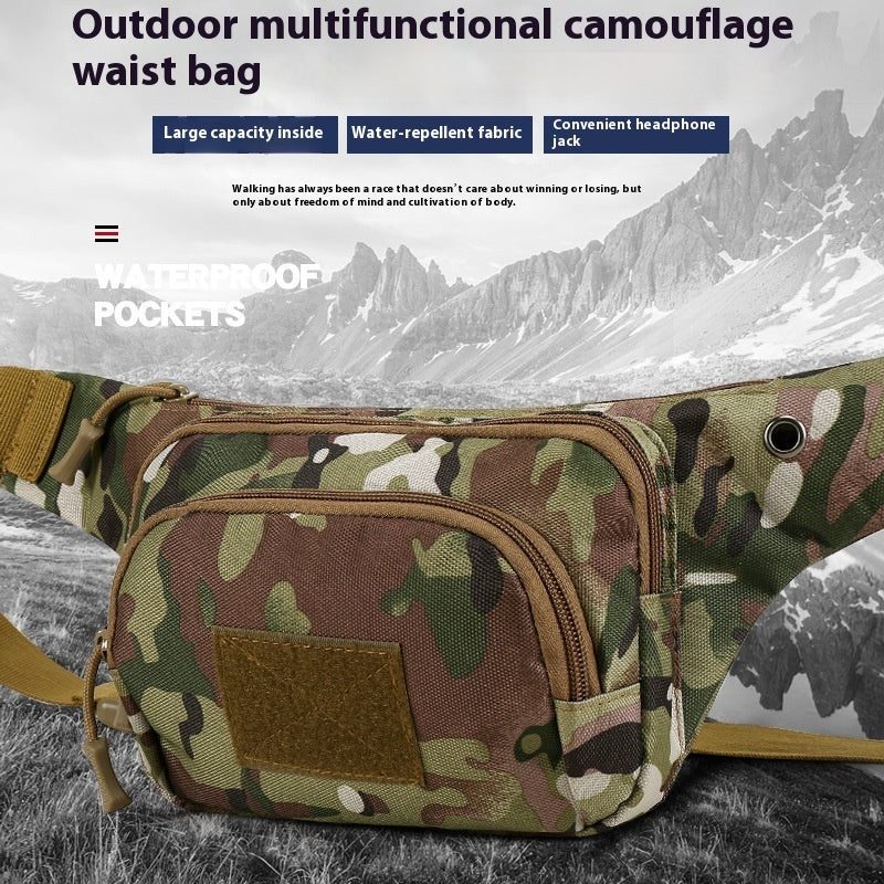 Factory Wholesale Tactical Waist Pack Camouflage Military Package Outdoor Sports Backpack Nylon Cycling Waist Bag