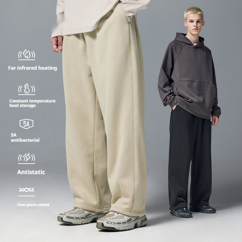 New Thermal Fleece Drawstring Trousers For Men