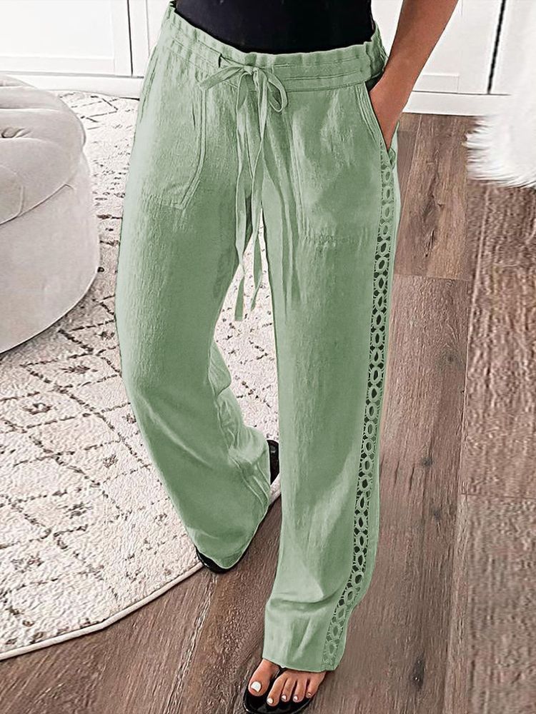 Women's Lace Patchwork Casual Pants