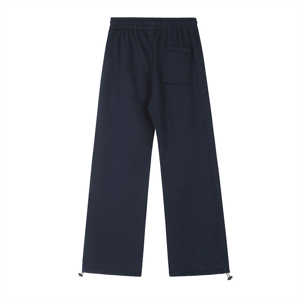 Simple Embroidered Lettered Casual Trousers For Men