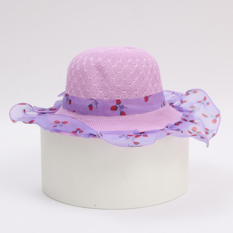 Princess straw hat kids sun hat