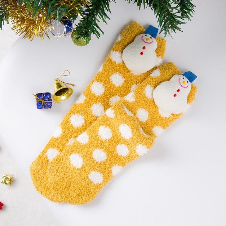 Christmas Tree Fuzzy Plush Socks