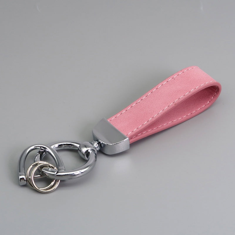 Suede Car Hardware Anti-lost Keychain