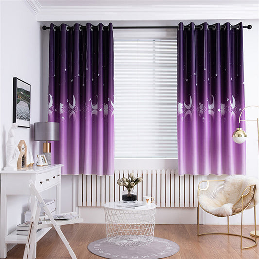 Simple And Modern Rural Home Bedroom Shading Printed Curtain Fabric