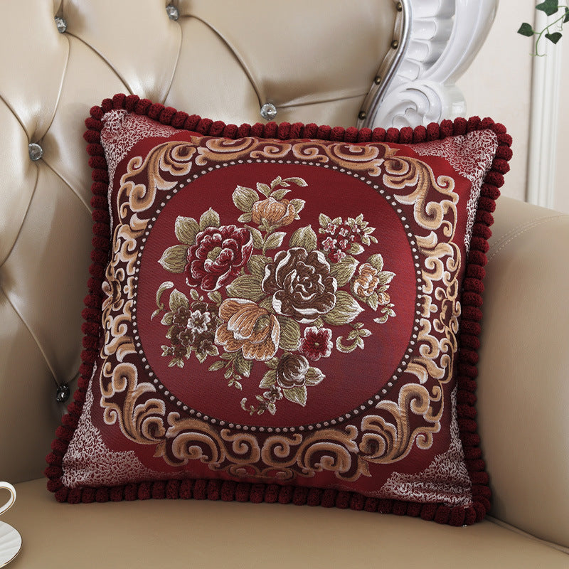 Embroidered Jacquard Cushion Cover