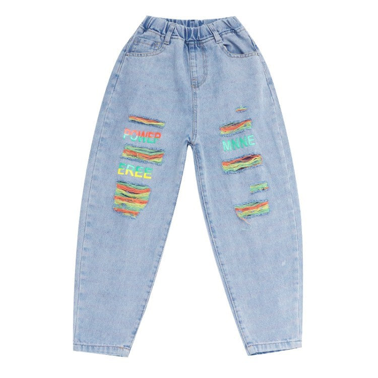 Girls' Jeans, Western Style, Girls' Casual Pants, Baby