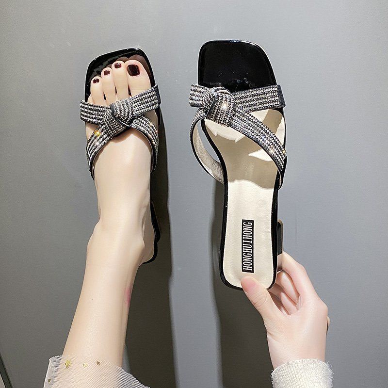 Ladies' Sandals And Slippers With Bow