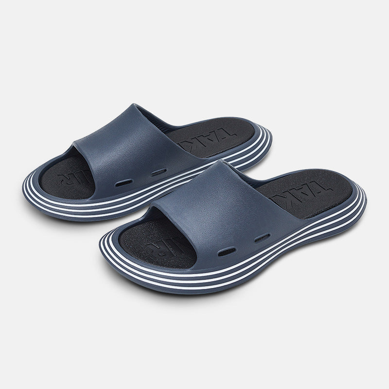 UTUNE Outside Slippers Men Summer Runway Shoes EVA Outdoor Women Slides Soft Thick Sole Non-slip Pool Beach Sandals Indoor Bath