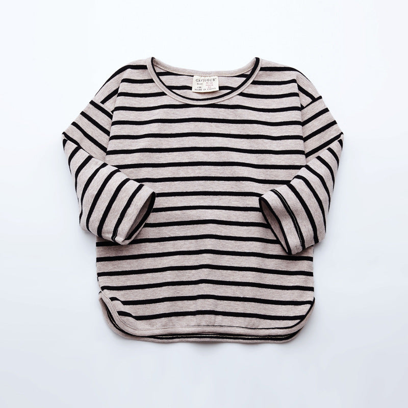 Fashion Striped Print Kids Baby Girls Clothes Cotton Long Sleeve T Shirts For Children Girls Autumn Spring Baby Clothing