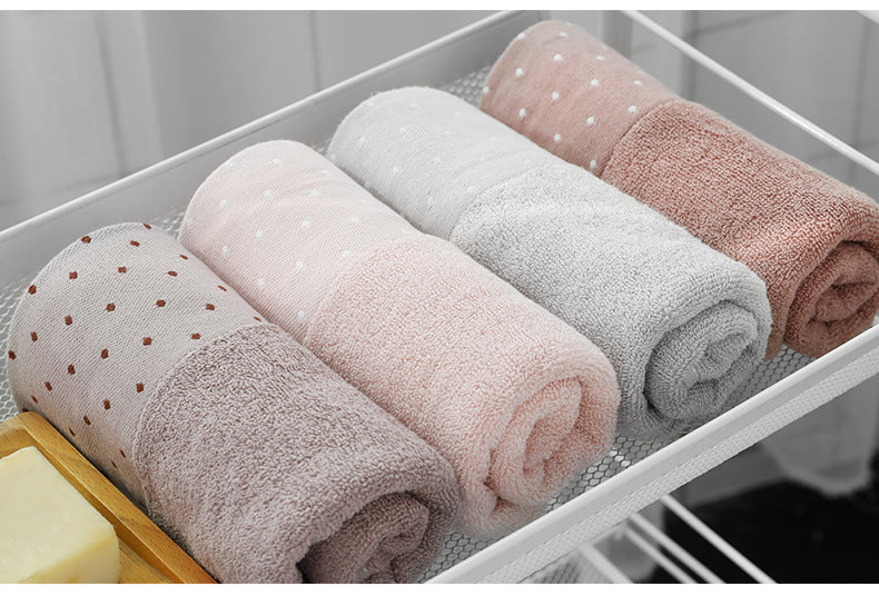 Thickened soft absorbent cotton face towel