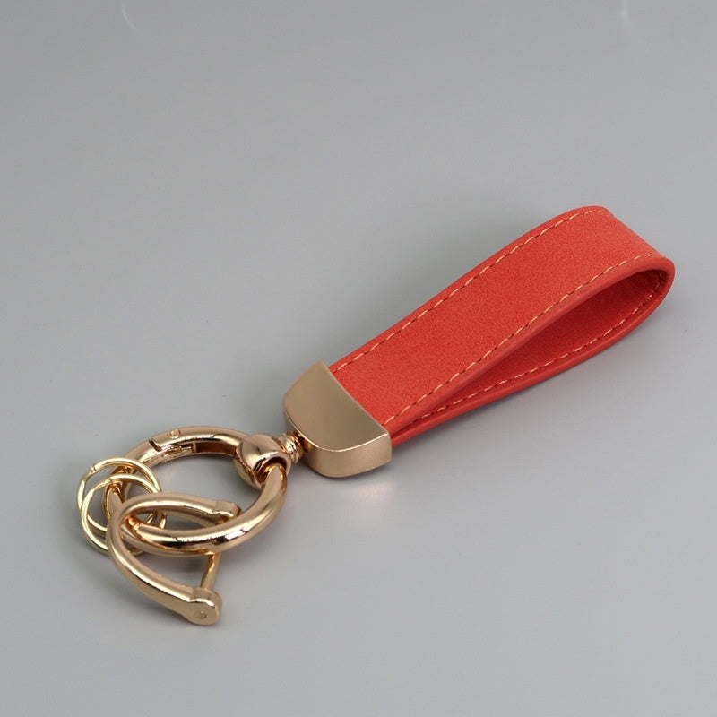 Suede Car Hardware Anti-lost Keychain