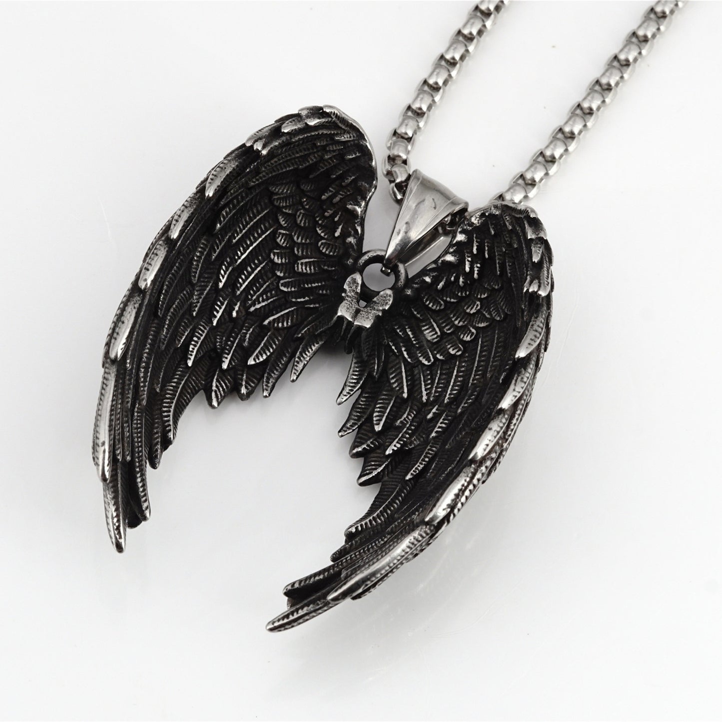 Titanium Steel Wing Necklace Boys Accessories Cast Pendant