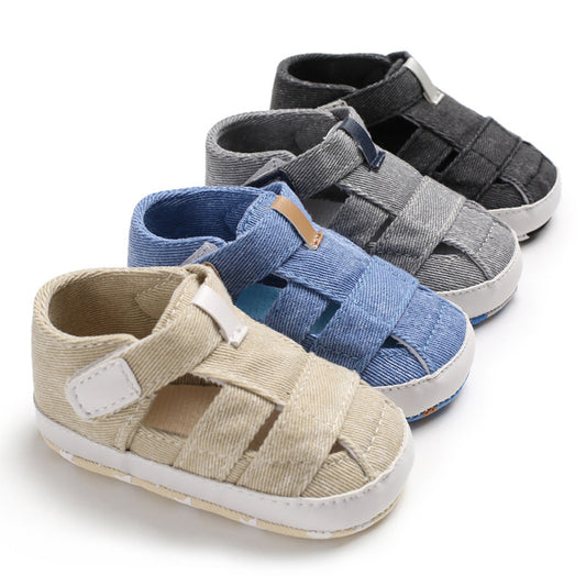 Kids Newborn Baby Boys Fashion Summer Soft Crib Shoes First Walker Anti Slip Sandals Shoe