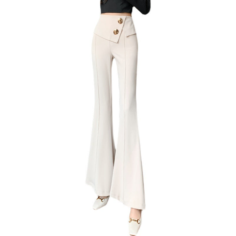 Commuter Loudspeaker Suit Pants Women's Irregular Waist Cover