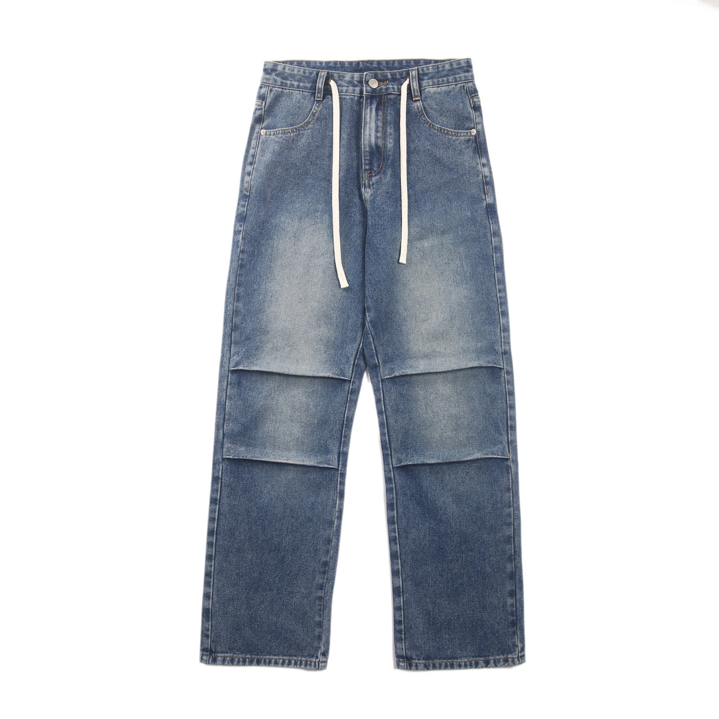 Elastic Waist Workwear Paratrooper Jeans Men