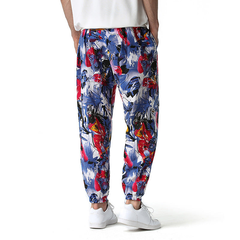 Casual Bloomers Cotton And Linen Trousers For Men