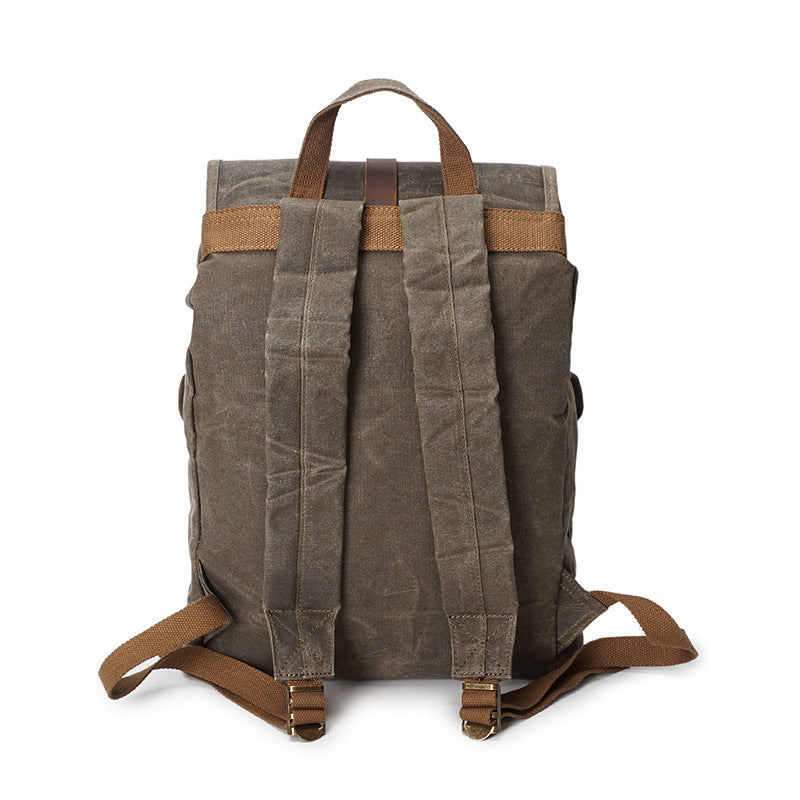 Men's Oil Wax Canvas Vintage Travel Backpack