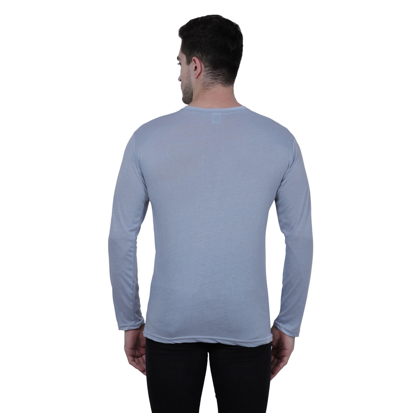 Cotton Blend Solid Full Sleeves T-Shirt