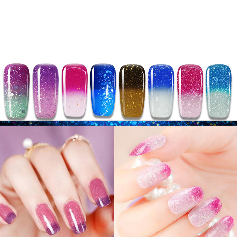 Gradient nail glue