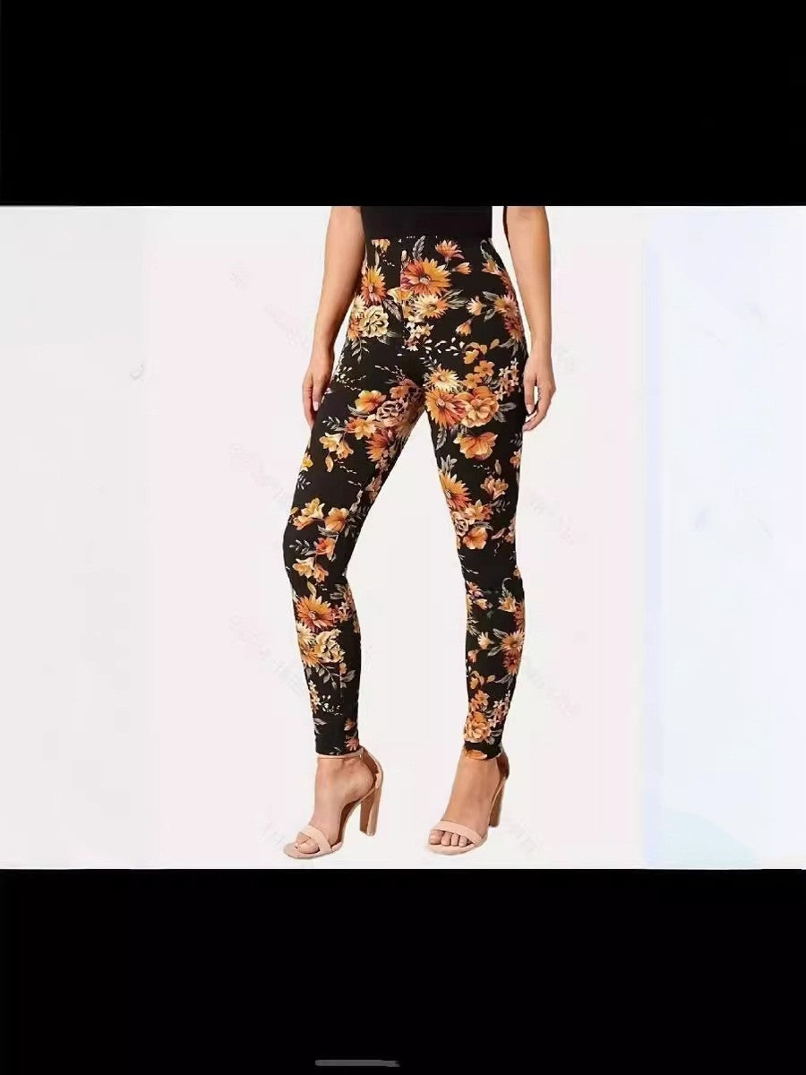 Women's Outer Wear Printed Stretch Slimming Skinny Pants