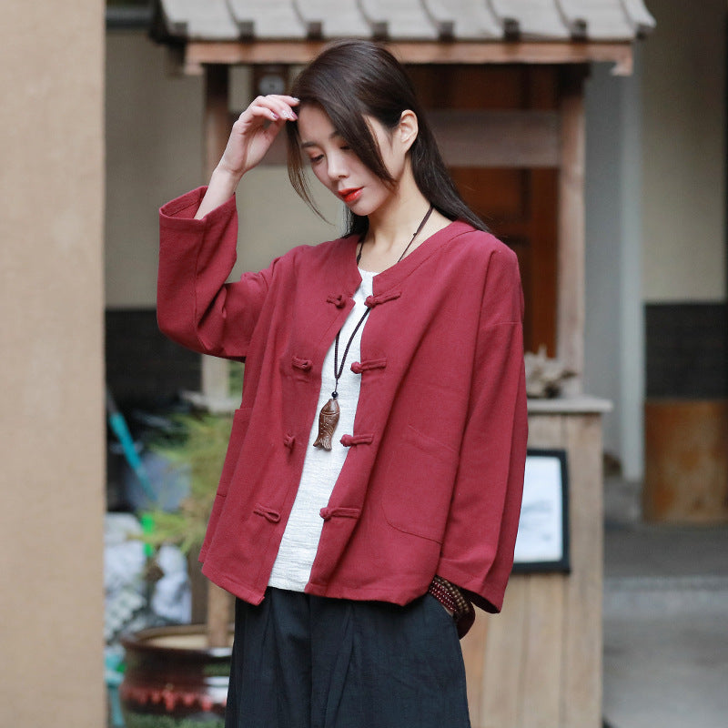 Traditional chinese blouse shirt tops for women