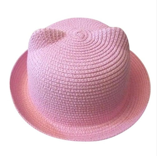 Summer hat Korean cute cat ears straw hat sun hat sun hat