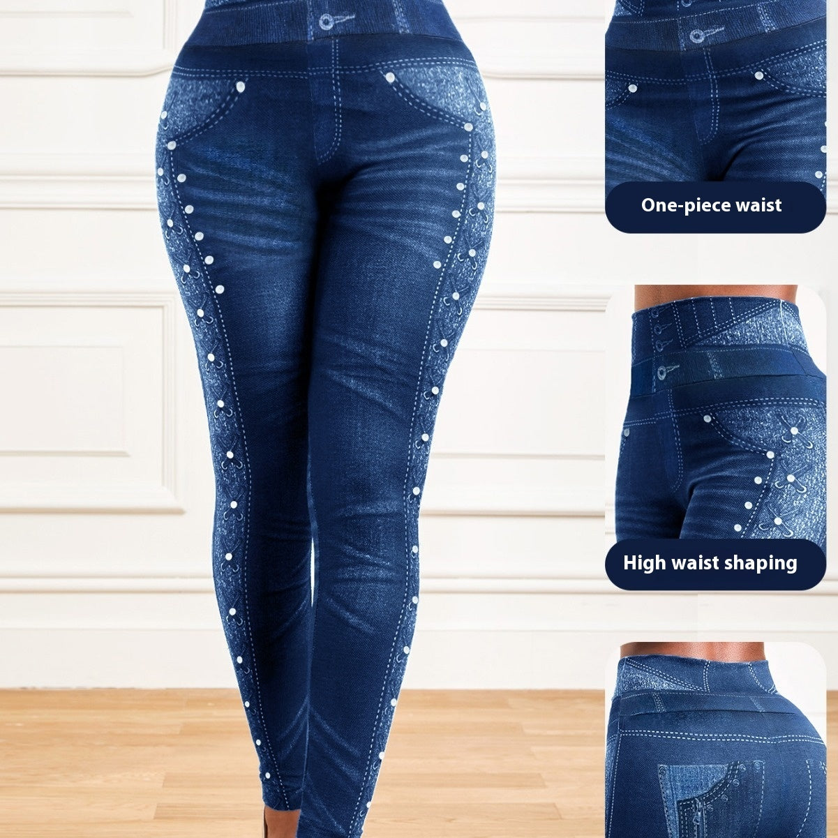 Denim Yoga Pants Skinny Hip Raise Slim Fitted Waist