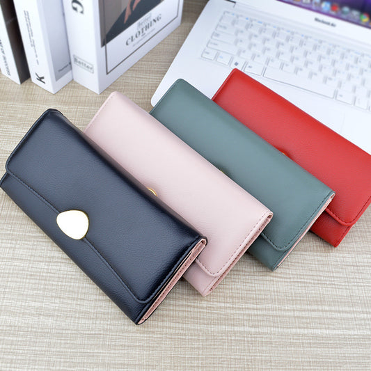 Women's Long Wallet Soft Leather Wallet Multi-card-slot Card Holder Retro Fashion Minimalism Large-capacity Handbag