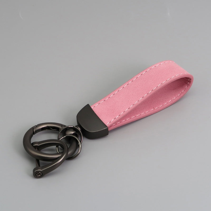 Suede Car Hardware Anti-lost Keychain