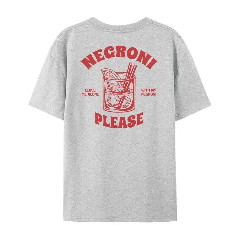 Negroni Please Graphic T-Shirts Vintage Streetwear Women Cut