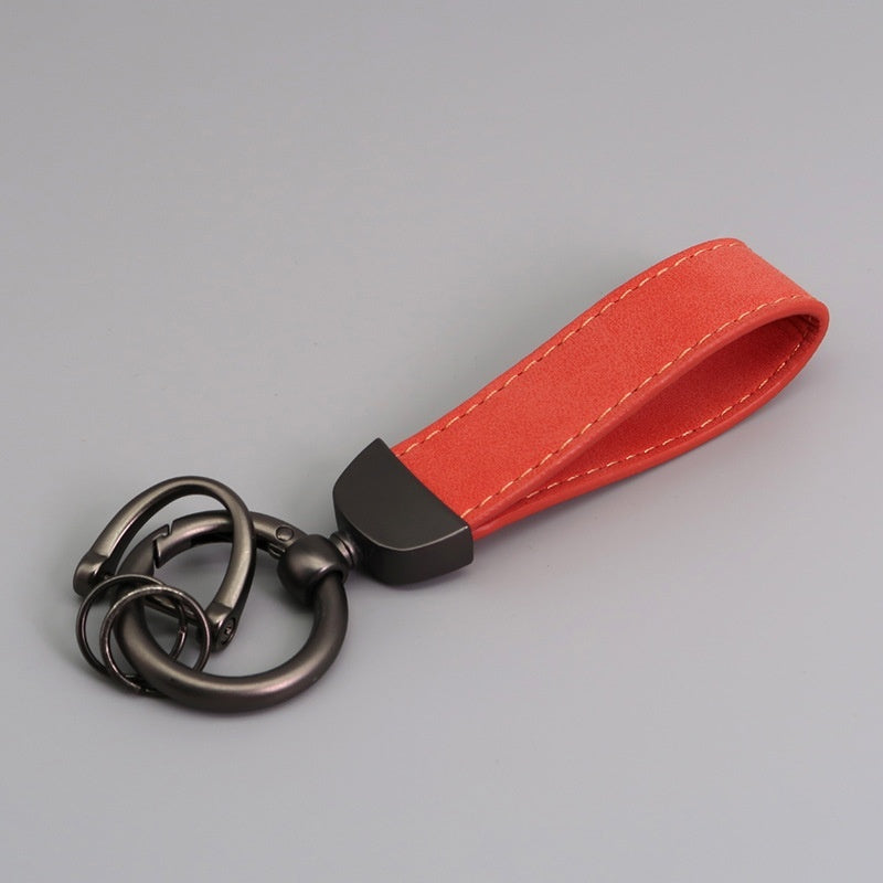 Suede Car Hardware Anti-lost Keychain