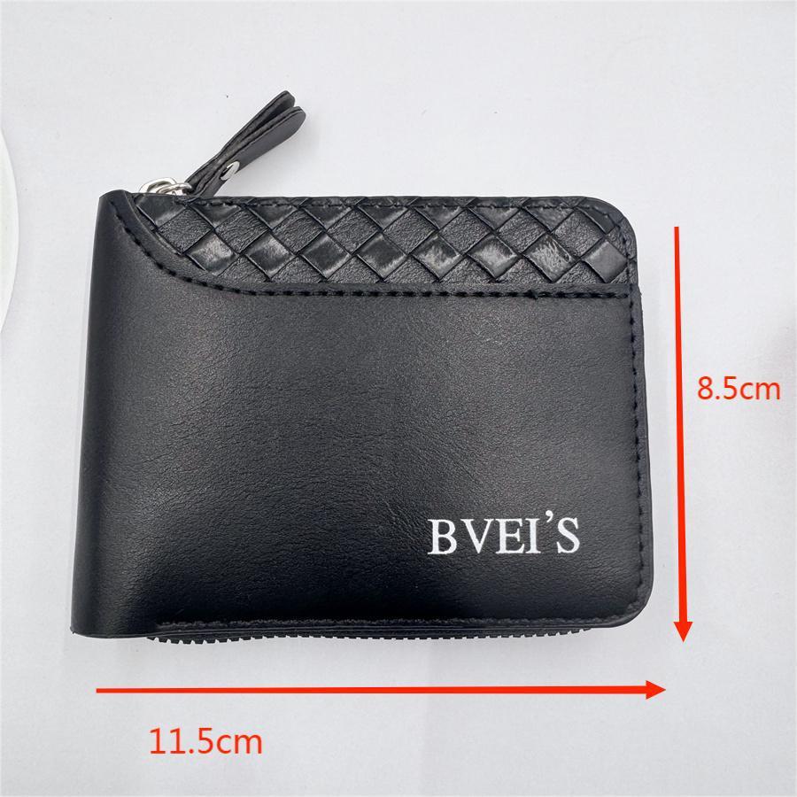 Men's Short Horizontal Zipper Wallet