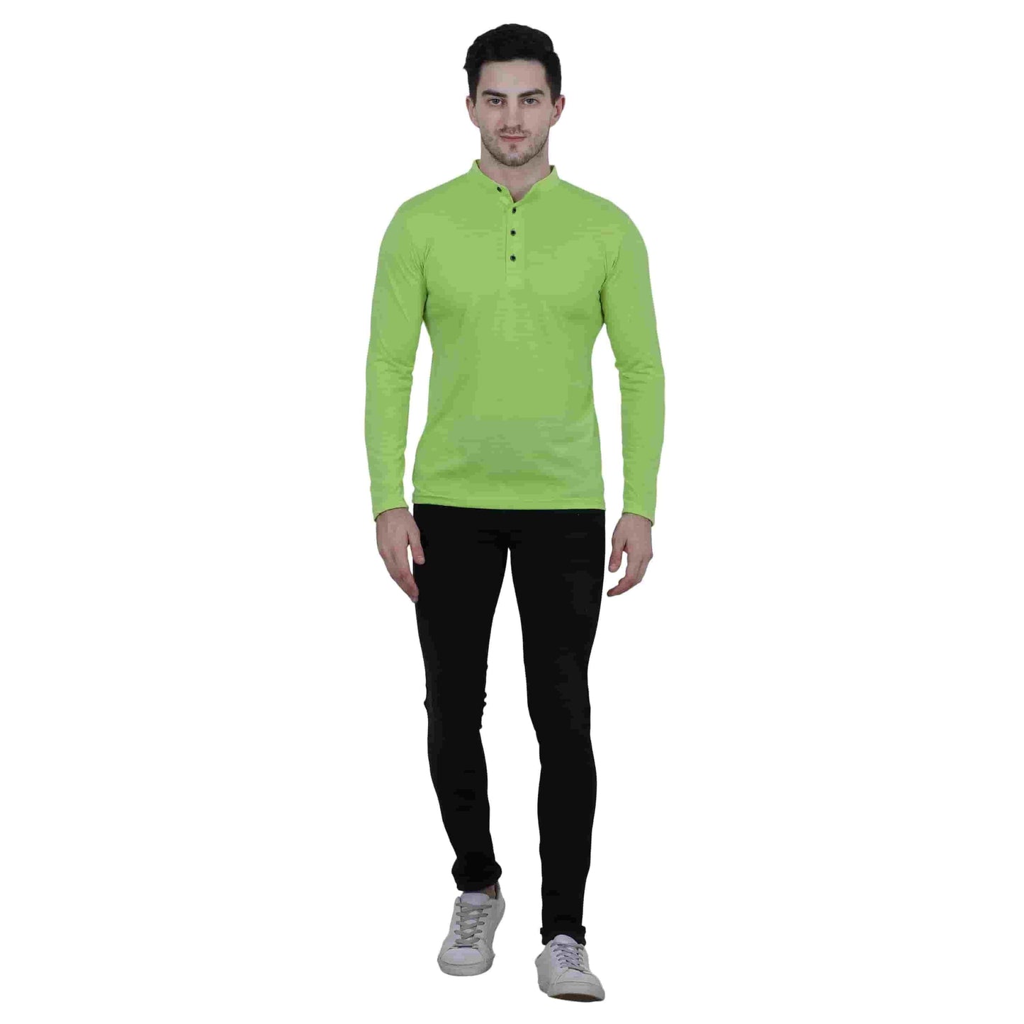 Mens Cotton Solid Full Sleeve T-Shirt