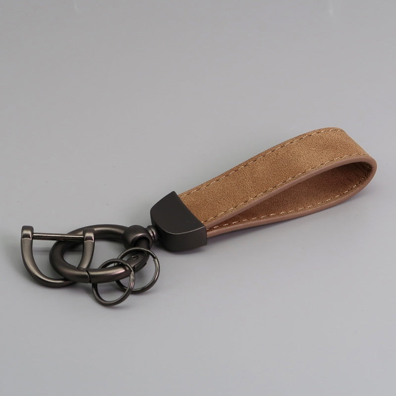 Suede Car Hardware Anti-lost Keychain