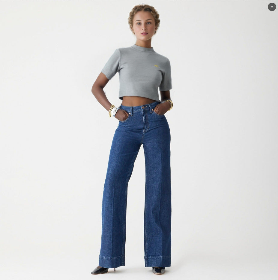 Fashion Loose Elastic Trousers Jeans For Women