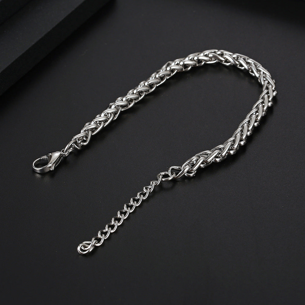 Titanium Steel Bracelet Men's Simple Woven Boys' Accessories