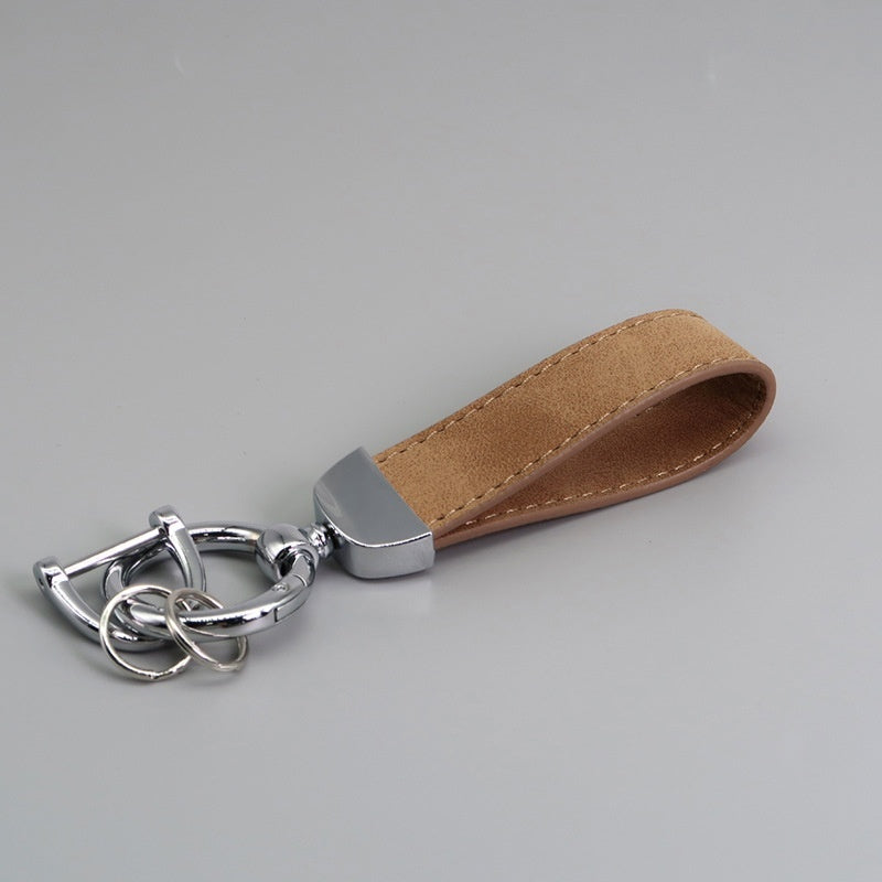 Suede Car Hardware Anti-lost Keychain