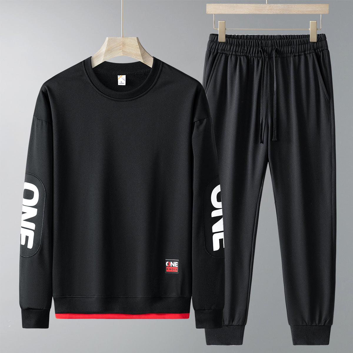 Spring And Autumn New Casual Sweatshirt Trousers Set For Men