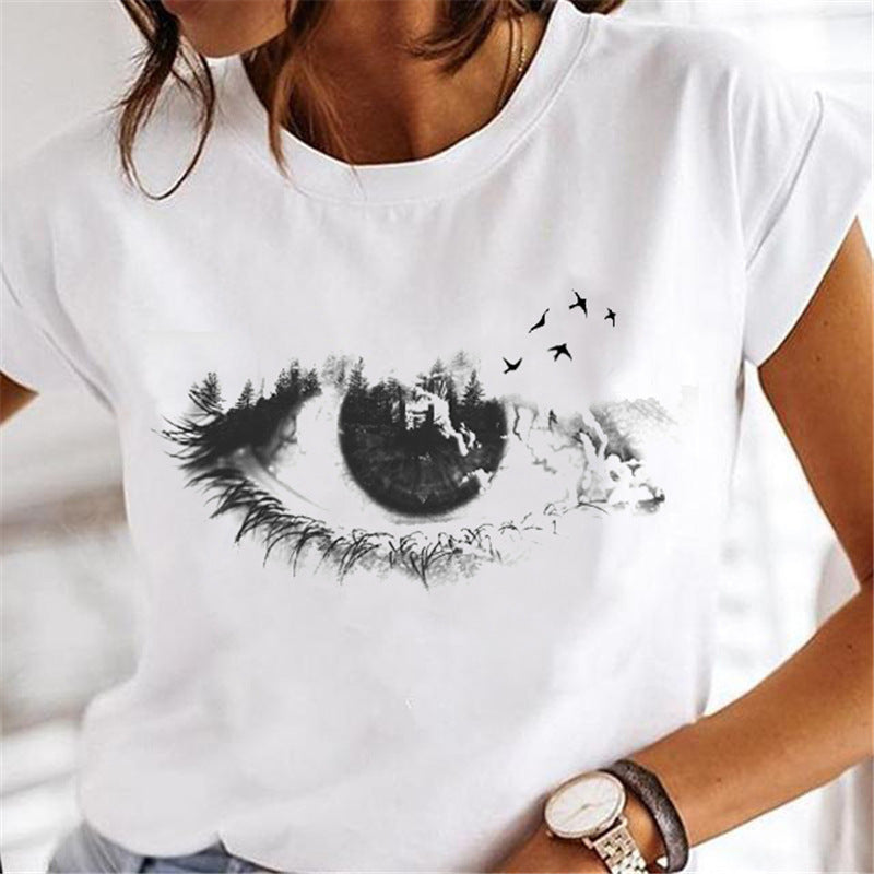 Women Dandelion T-shirts Fashion Clothing Cartoon Clothes Wa