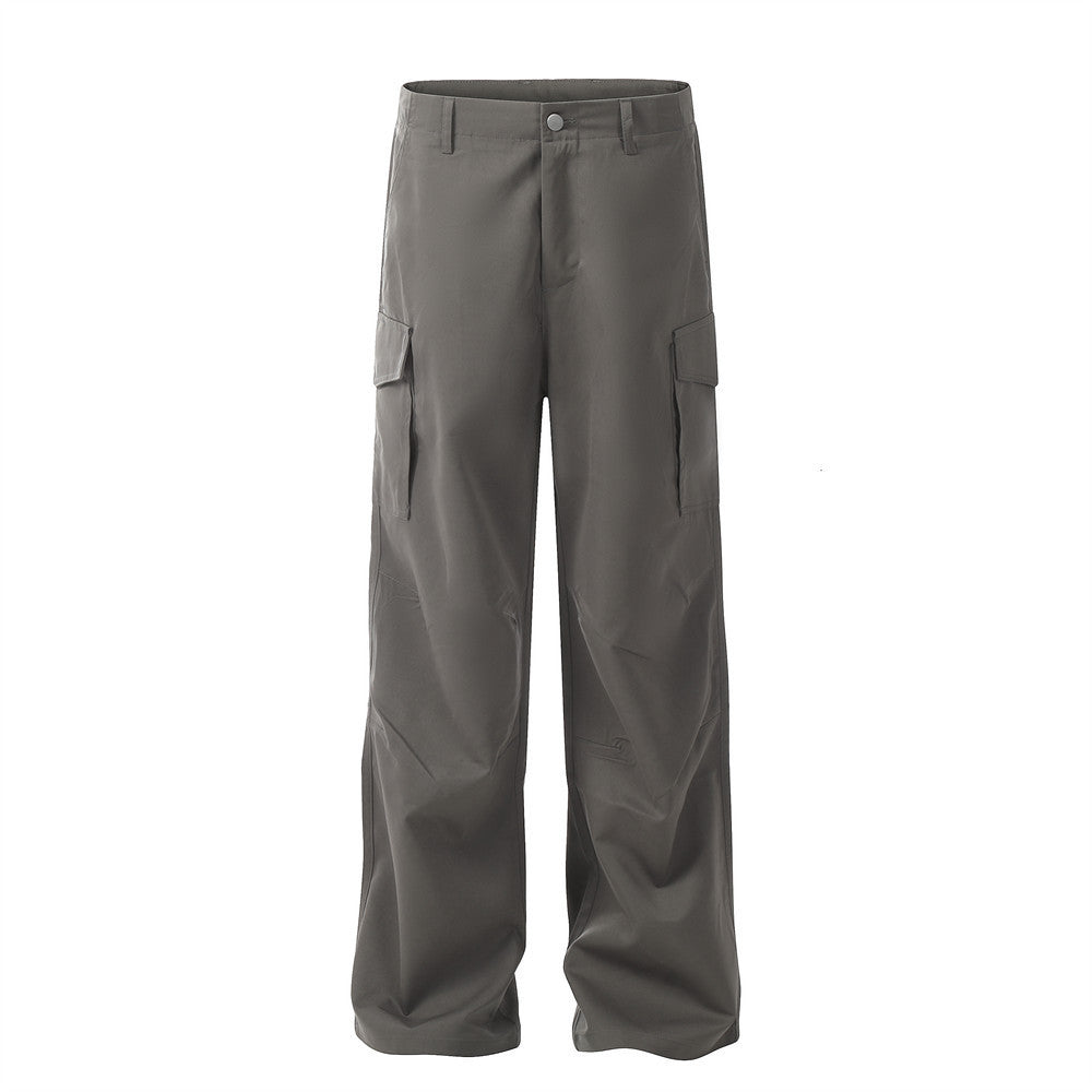 Workwear Straight Casual Trousers For Men