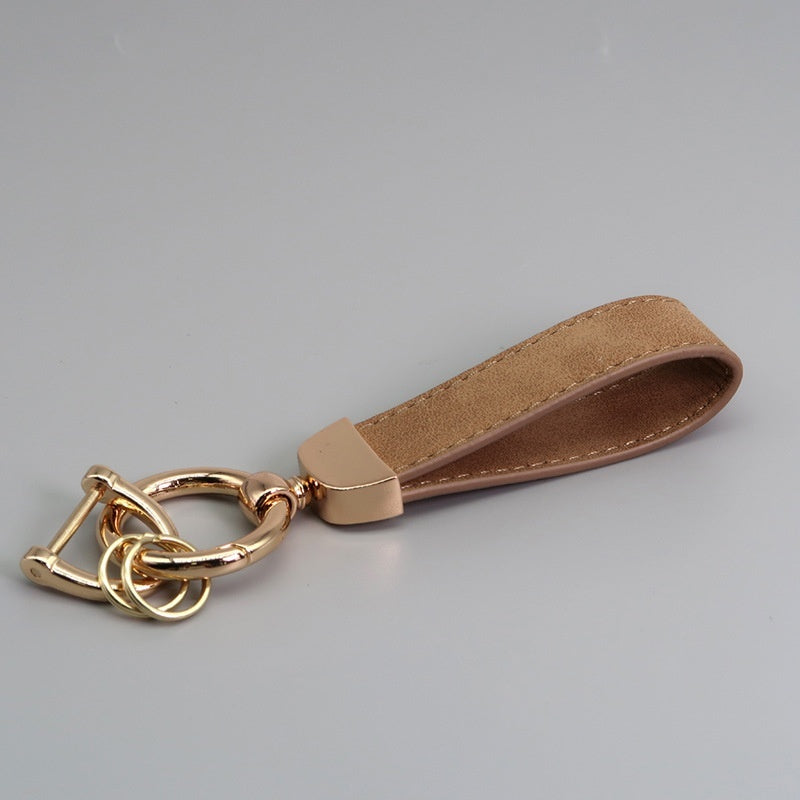 Suede Car Hardware Anti-lost Keychain