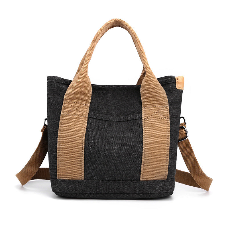 Trendy All-match Simple Fashion Korean Style Large Capacity Commute Leisure Canvas Bag