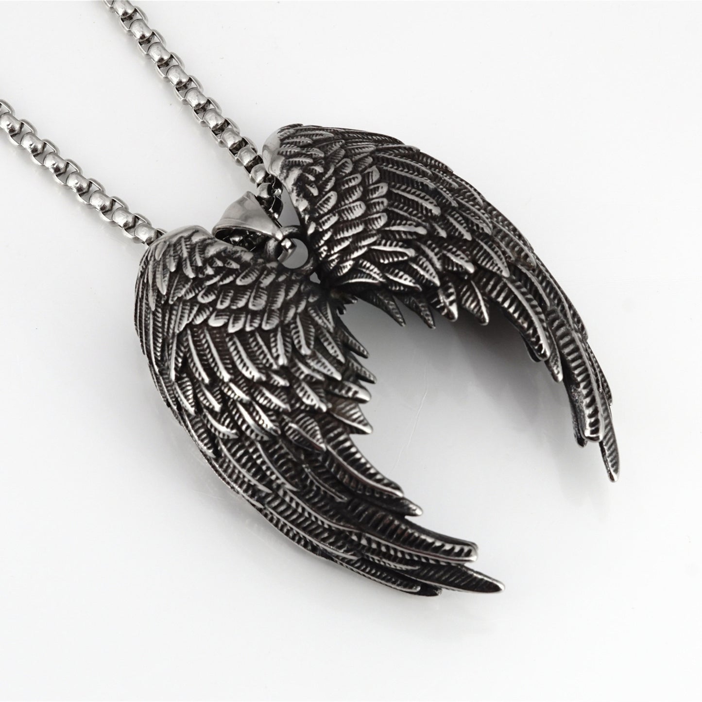 Titanium Steel Wing Necklace Boys Accessories Cast Pendant