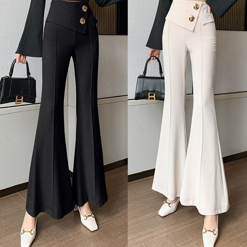 Commuter Loudspeaker Suit Pants Women's Irregular Waist Cover