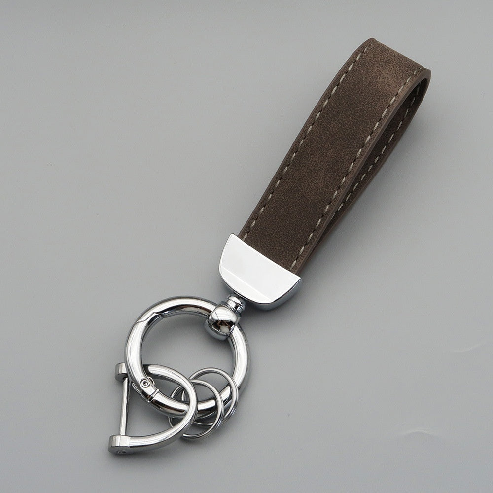 Suede Car Hardware Anti-lost Keychain